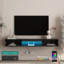 Meuble télé 69 po mural flottant pour téléviseur de 65 po avec lumières DEL 16 couleurs - noir-375404031