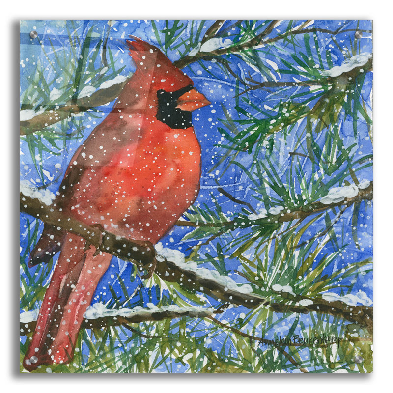 «Bright parmi les verts» par Annelein Beukenkamp, art mural en verre acrylique, H 24 po x l 24 po x P 0,2 po