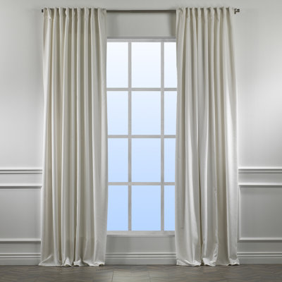 Velvet -effect curtain, opaque, plain, XXL long