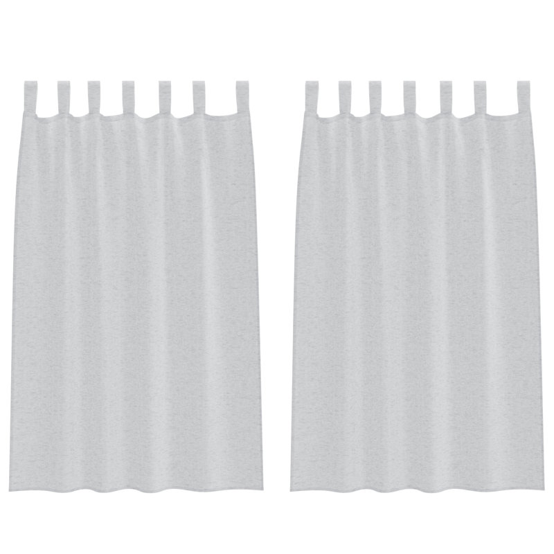 Suzzy Semi Sheer Curtain, 175cm Width x 140cm Drop, Light Grey