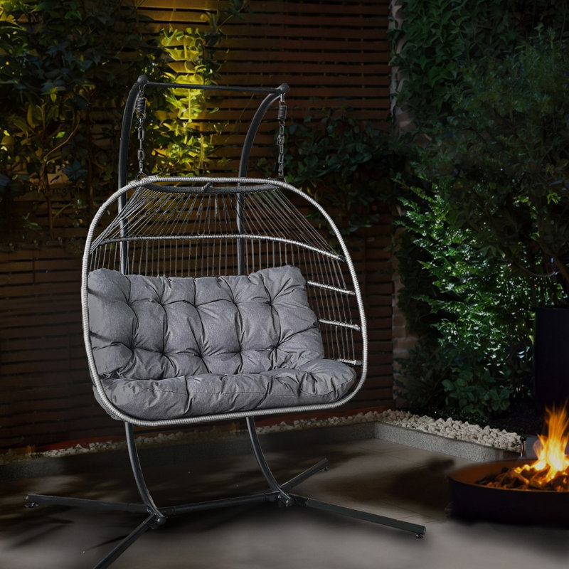 Bradham 180 Person Porch Swing, Grey