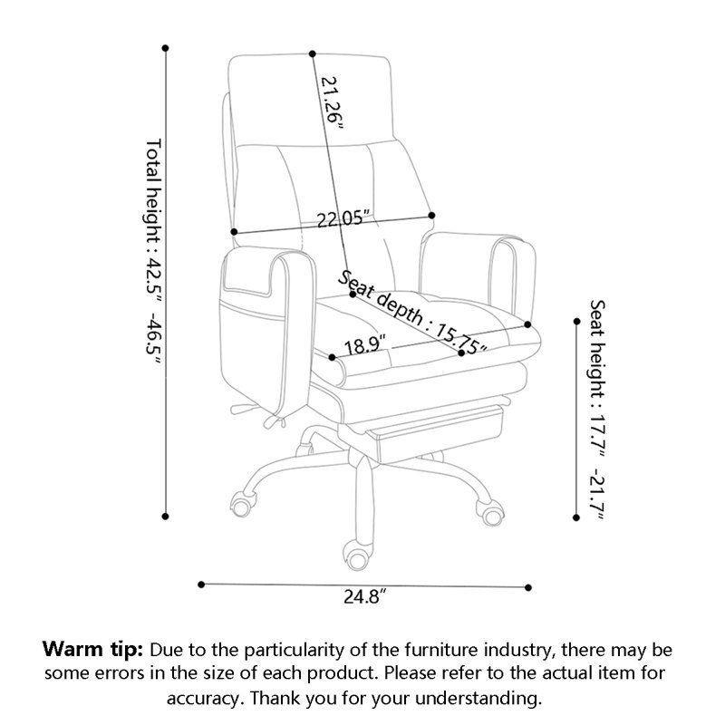 Simple Metal & Leather Multi-Function Office Chair