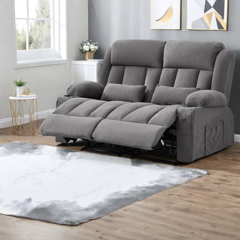 Upholstered 60.23 Sofa, Gray Cotton