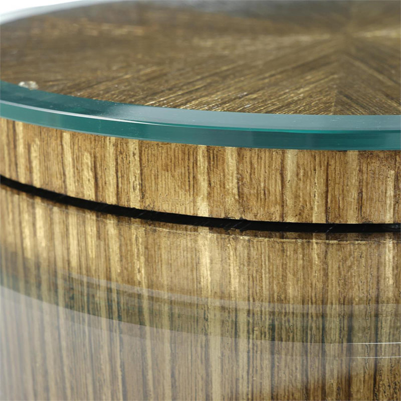 Stria Round Glass Dining Table