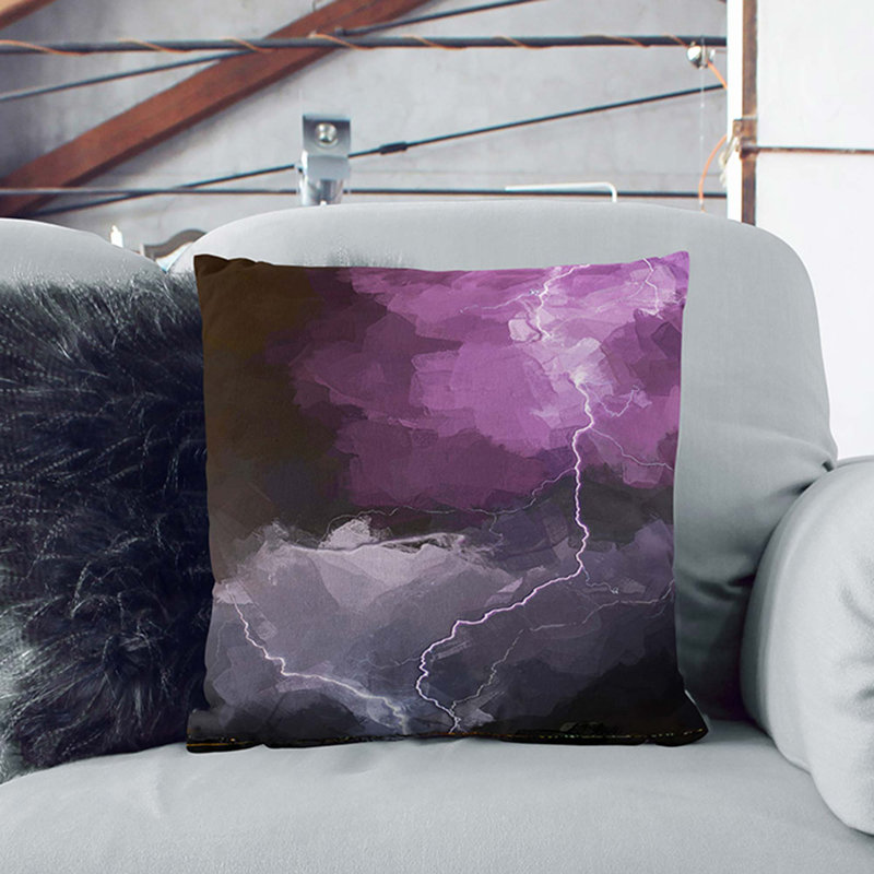 Square Throw Cushion, 40cm H x 40cm W x 15cm D, Black