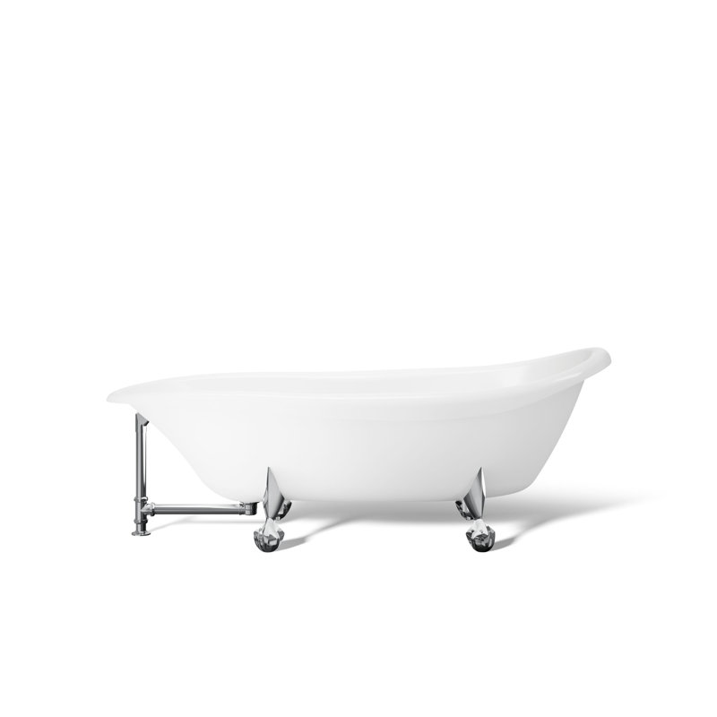 Birthday Bath 72" x 37-1/2" Soaking Bathtub, White