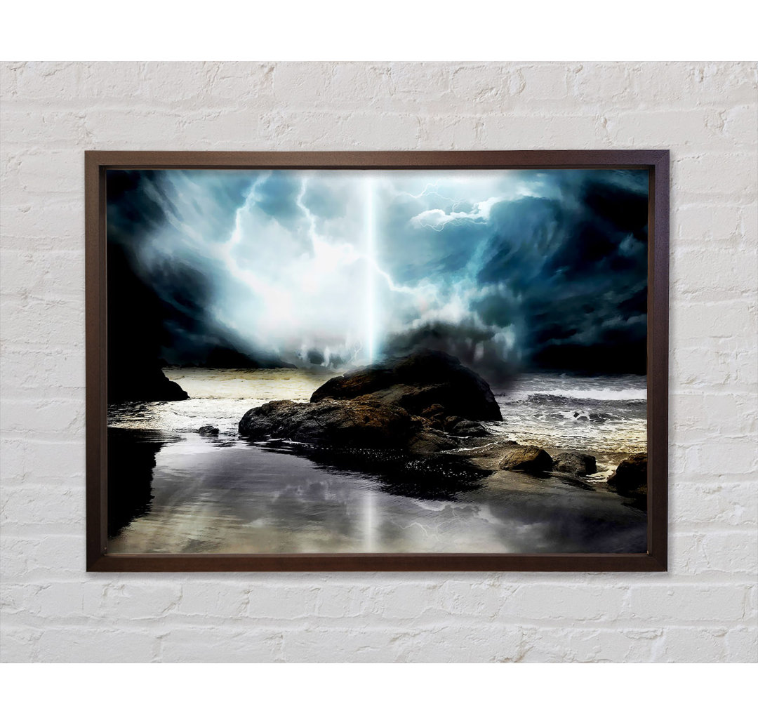 Storm On The Beach - Einzelbildrahmen Kunstdrucke auf Leinwand