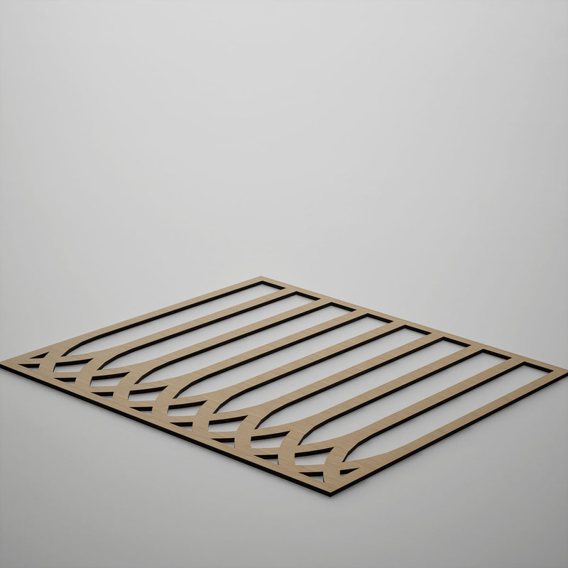 Panneaux muraux décoratifs en bois Cedar Park, grand, l 23 3/8 po x H 23 3/8 po x T 3/8 po, chêne blanc