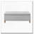Rectangular Soft Close Storage Bench with Grey Finish