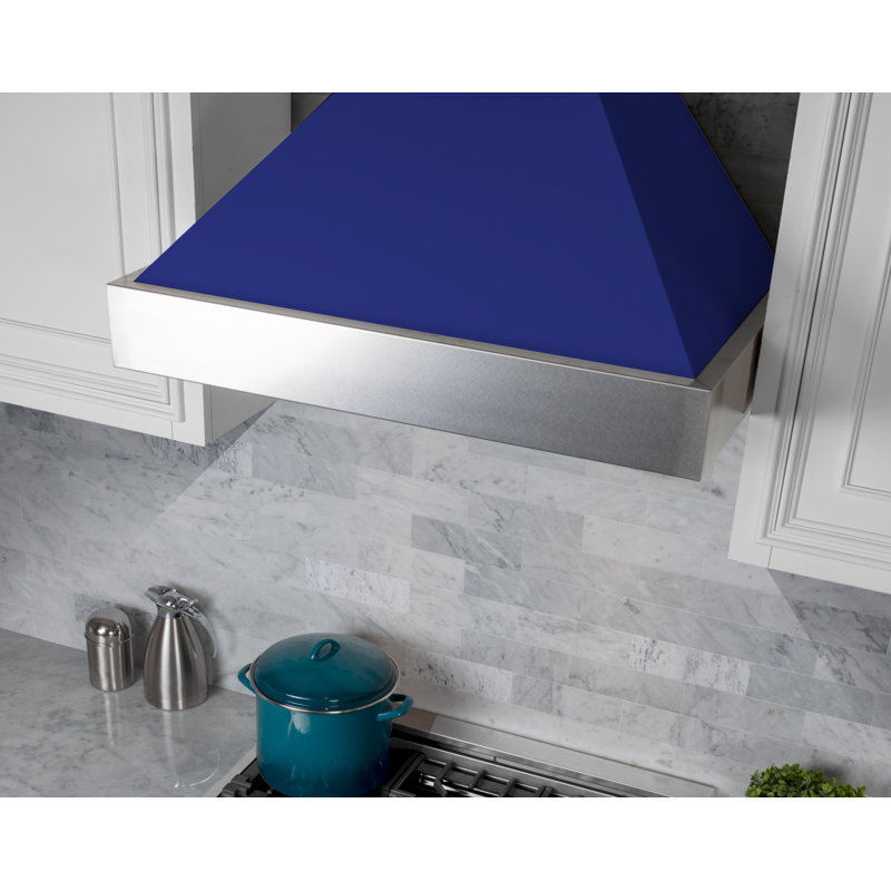 30" Fingerprint Resistant Stainless Steel Range Hood with Fingerprint Resistant Shell (8654SN-30), Blue Matte