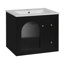 Ensemble de meuble-lavabo mural 24 po pour petit espace, armoire avec lavabo en céramique, 2 tiroirs, 1 porte à fermeture en douceur-318437516