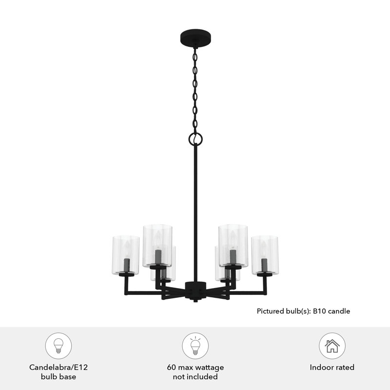 Kerrison 6 - Light Unique Classic Chandelier, Natural Iron