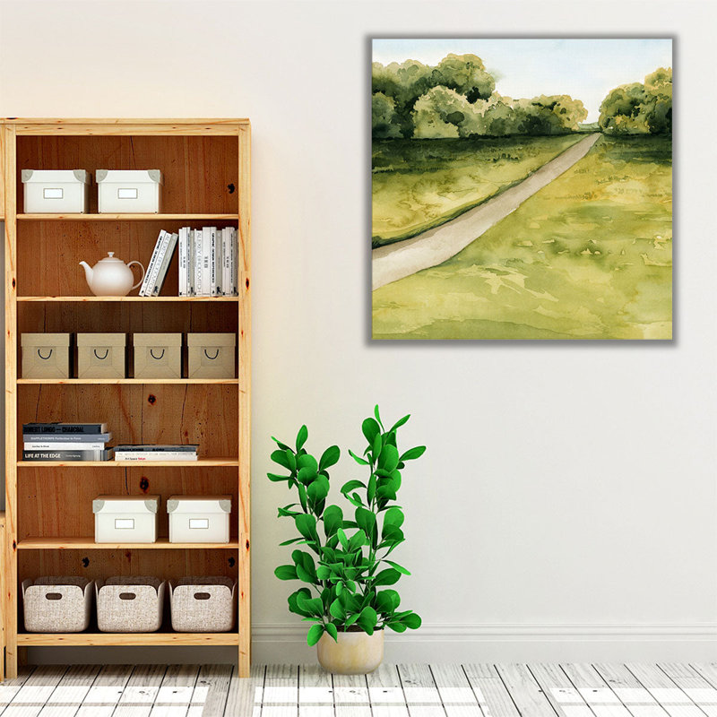 Golden Walk I - reproduction d'art sur toile, H 20 po x l 20 po