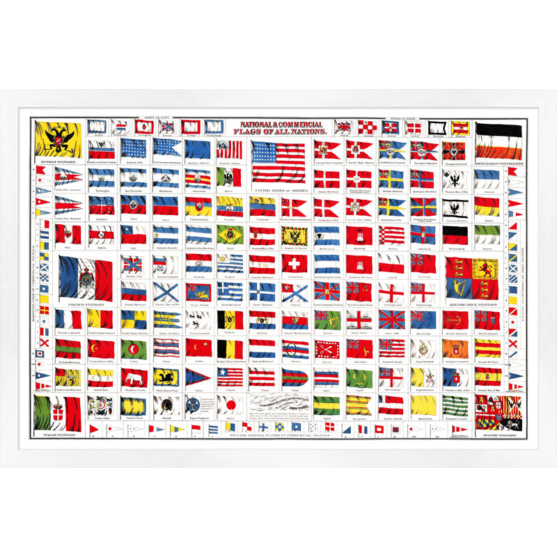 «Flags of All Nations», impression sur papier encadré