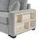 Canapé modulaire rembourré 95,7 po avec accoudoirs de rangement et console centrale Modern-1419021452-1419021453