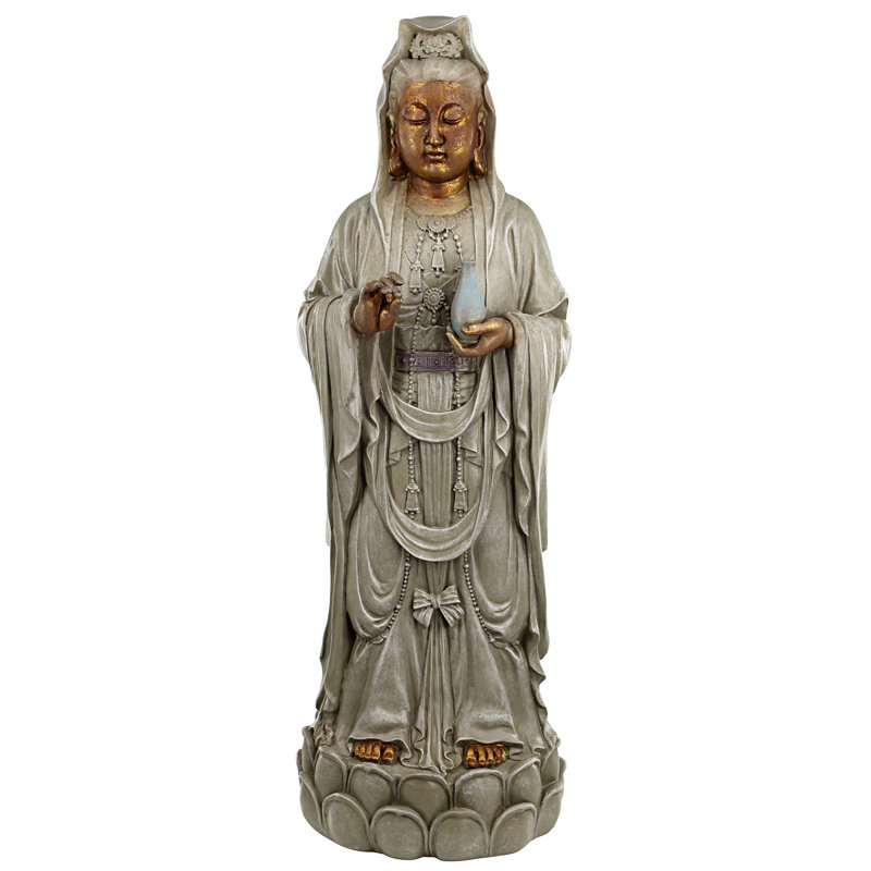 Statue debout de déesse asiatique Guan Yin