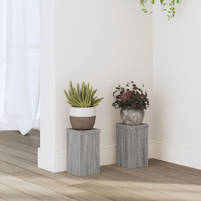 Plant Stand - Set of 2, Grey/Sonoma, 35cm H x 25cm W x 25cm D