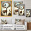 Cerf avec des bois en floraison IV - reproduction sur toile-115442121-115442132