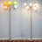 Medusa 74 in. Modern 5-Light Height Adjustable Gooseneck LED Floor Lamp with 5 Cone Shades