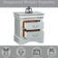 Table de chevet Platinum au design pratique - rangement spacieux, glissières en métal, matériau synthétique, gris argenté, l 21 po x H 24 po x P 15 po gris élégant dans deux tiroirs spacieux-1592669547