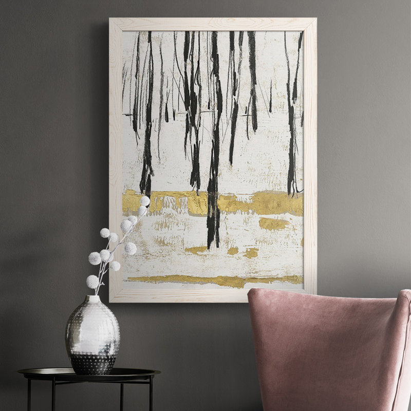 «Gilded Winter II», reproduction d'un seul cadre photo sur toile, Toile avec cadre blanc, H 37,5 po x l 27,5 po
