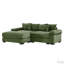 92" Oversized Corduroy Fabric Cloud Modular Sectional Couch with Throw Pillows and ottoman, Easy Assembly-116743806