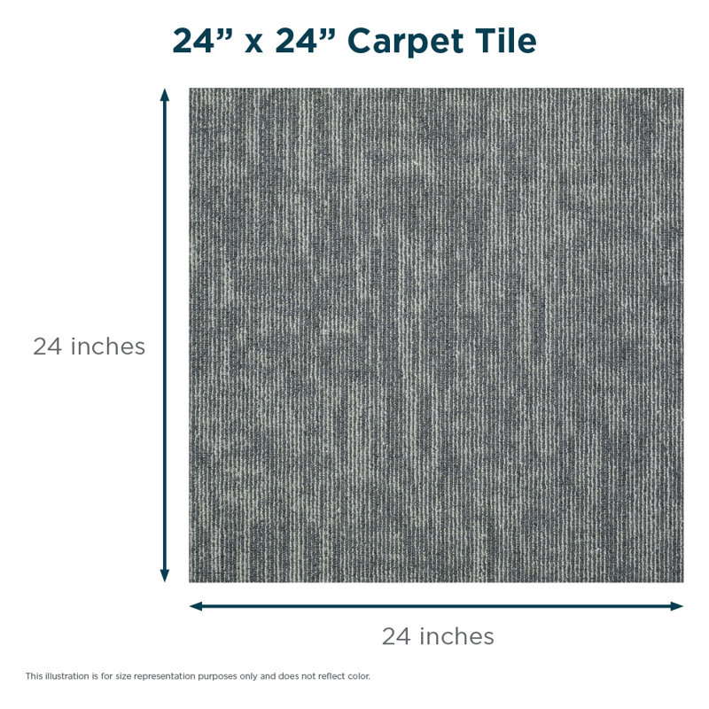 Carreau de tapis adhésif multi-niveaux 24 po x 24 po Apollo (48 pieds carrés), Mirage