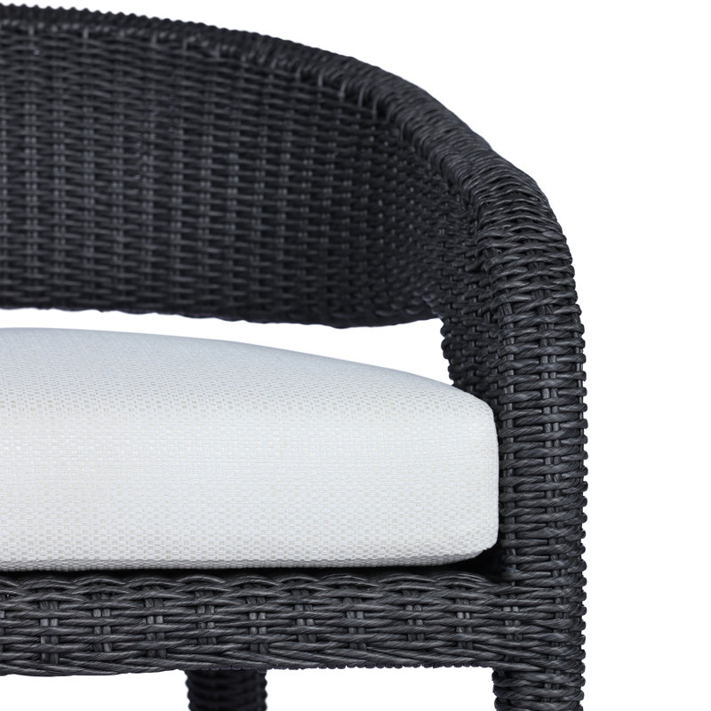 Hawkins Outdoor Dining Armchair, Black
