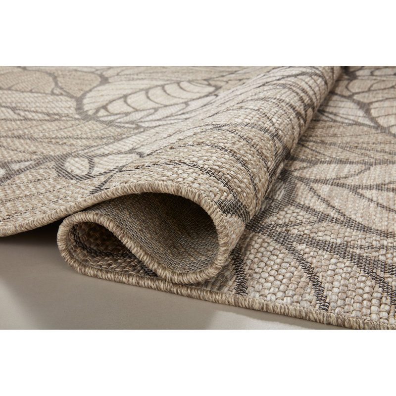 Tapis intérieur / extérieur naturel Loloi II Dawn, Rond 7 pi 8 po