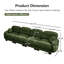 Canapé modulaire confortable en chenille plissé 4 places avec siège ergonomique en mousse haute densité, accoudoirs arrondis arrondis et 2 coussins décoratifs-1968232225-1968232255