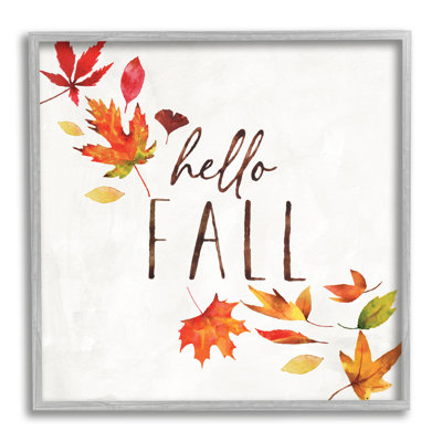 «Hello Fall Autumn Tree Leaves Seasonal déclaration XXL toile tendue par Nina Pierce