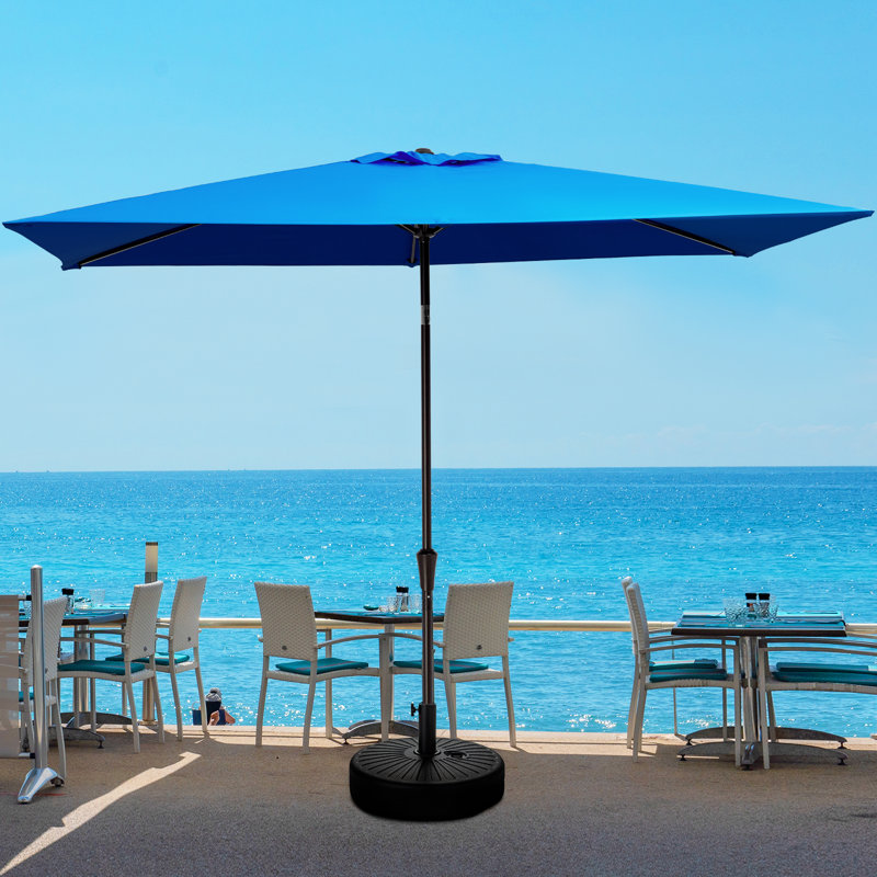 Parasol de marché carré Myari, Bleu