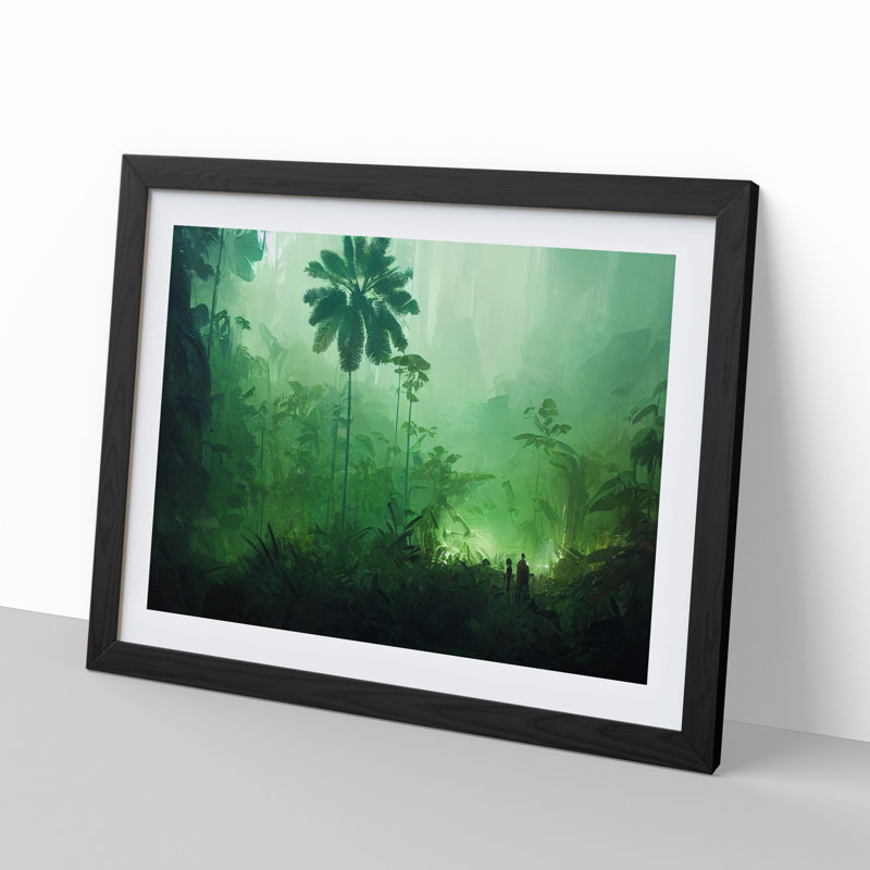 Jungle Forest - Framed Print, Black, 46cm H x 64cm W x 2cm D