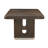 Modern Rectangular Wooden Dining Table with Extension Leaf, Durable Metallic Accent Base, Brown Finish