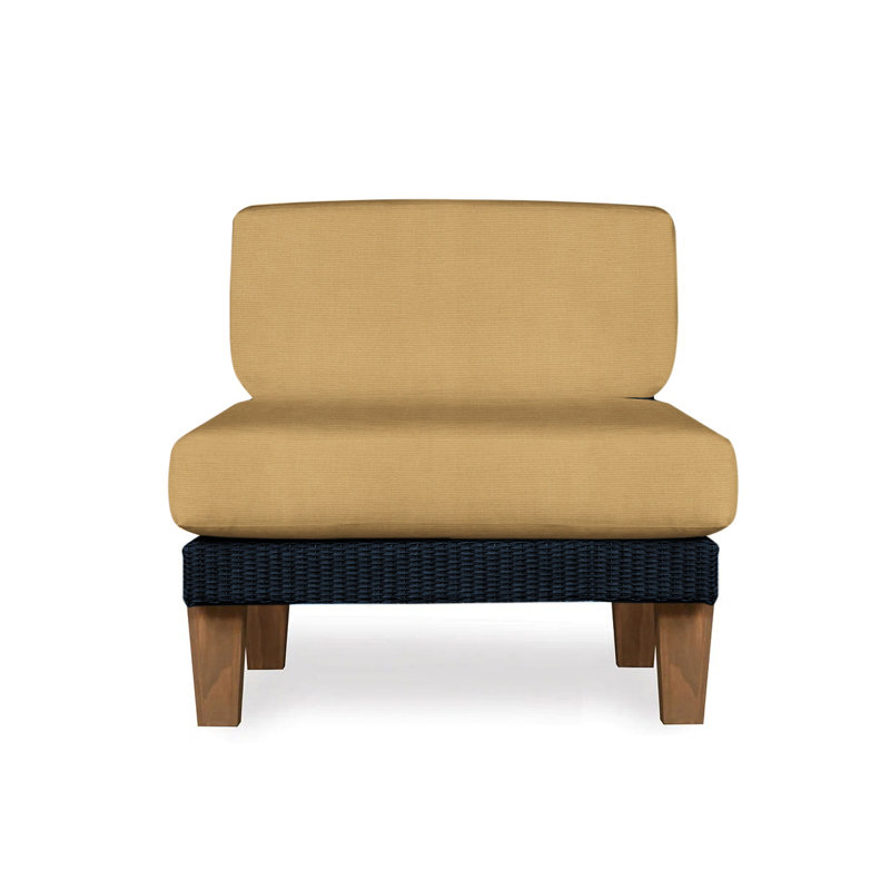 Catalina Outdoor Teak Lounge Chair, Callen Celadon, Ebony