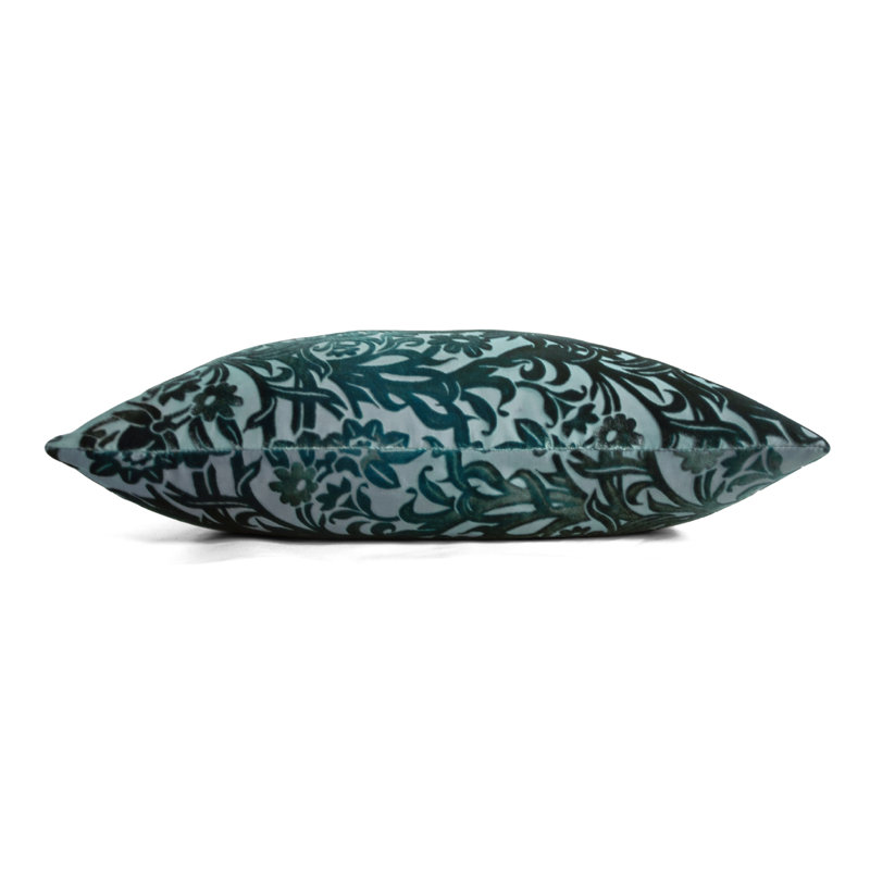 Prospect Park Square Velvet Pillow Cover & Insert, Pacific, 18" x 18"
