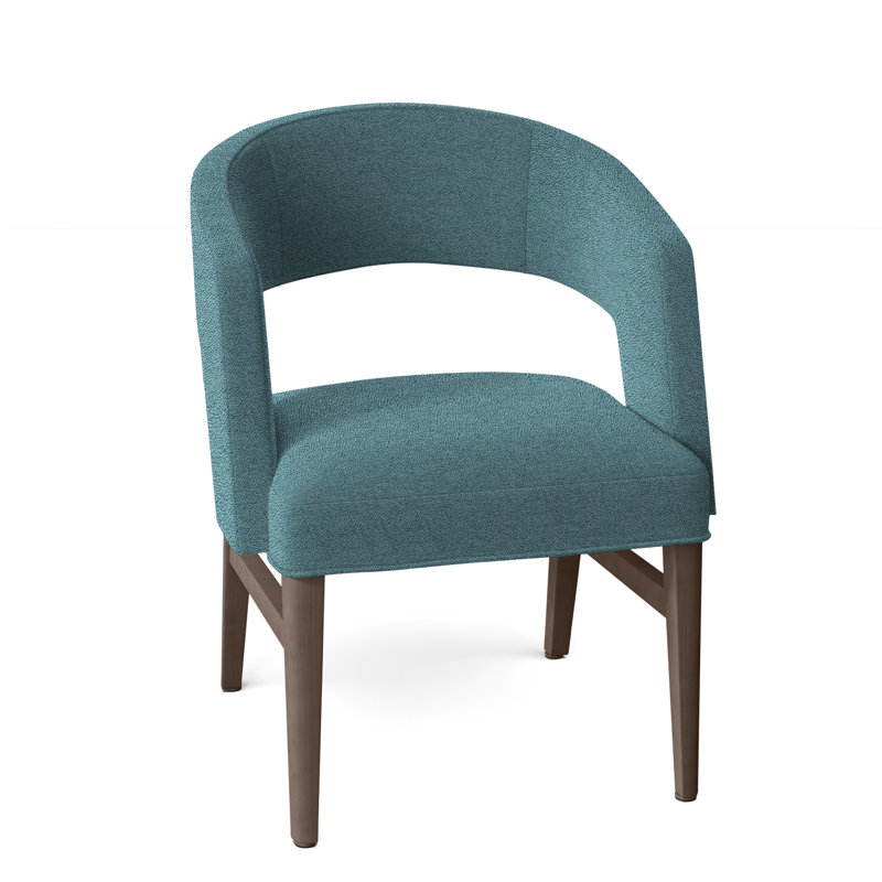 Chaise avec accoudoirs Bryant, Amande chamois, 8789 Turquoise