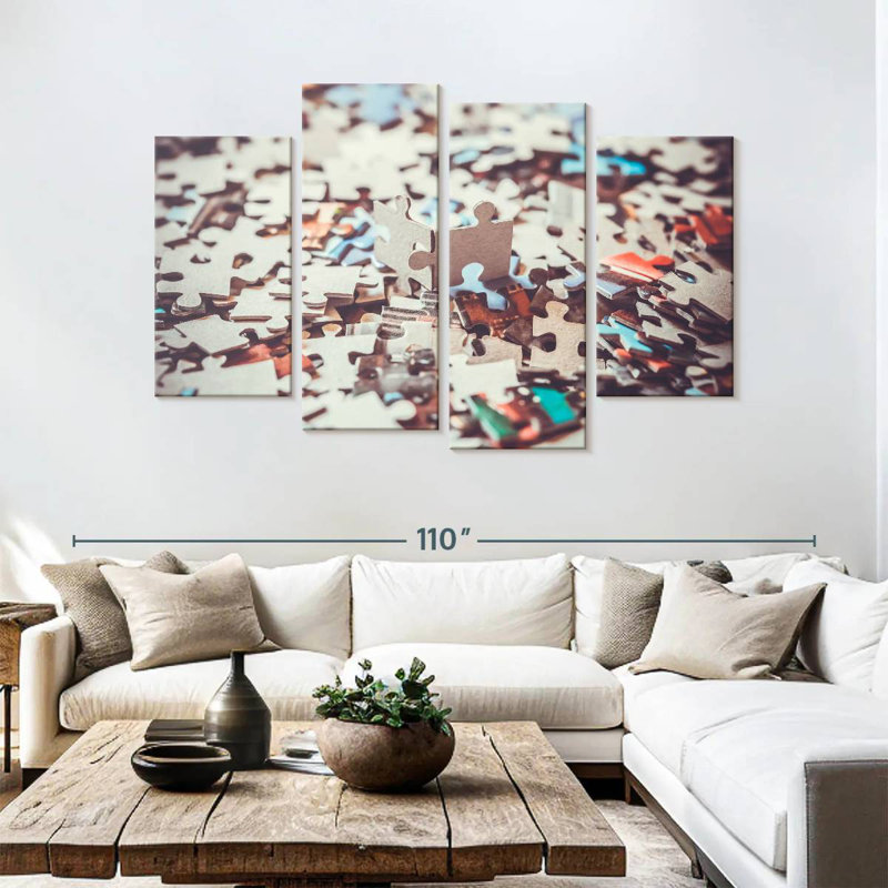Senne Solving A Puzzle, 54" H x 84" W