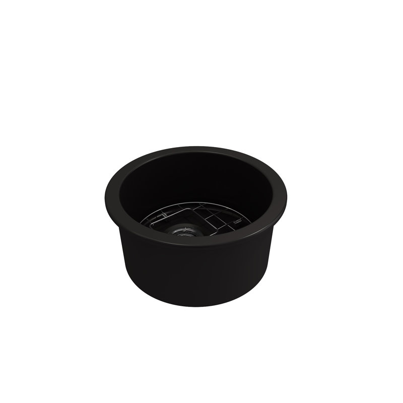 18.5 in. L Undermount and Drop-In Kitchen Sink, Matte Black