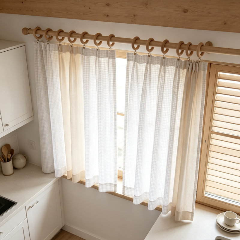 Natural 6.8 cm Curtain Rings