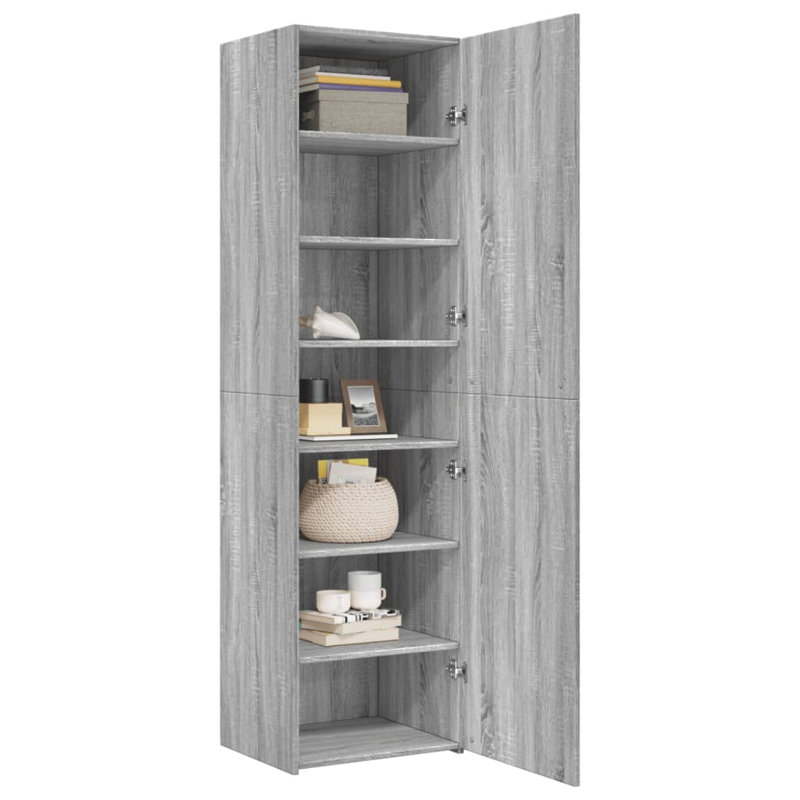 Highboard 50X42.5X185 Cm Engineered Wood, Grey Sonoma