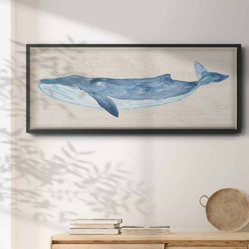 «Rustic Whale II», reproduction sur toile flottante, H 8 po x l 20 po x P 1,5 po, Noir