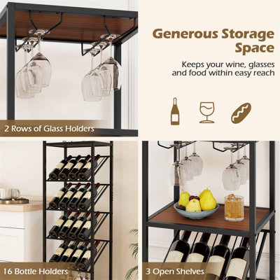 Wine Bottle & Glass Rack