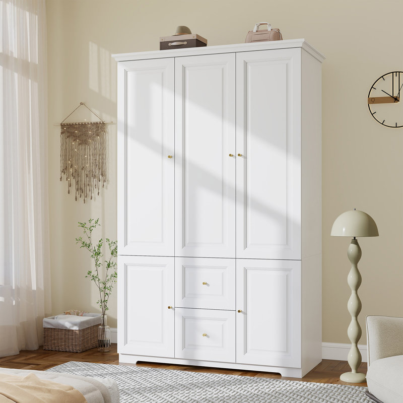 Armoire-penderie blanche