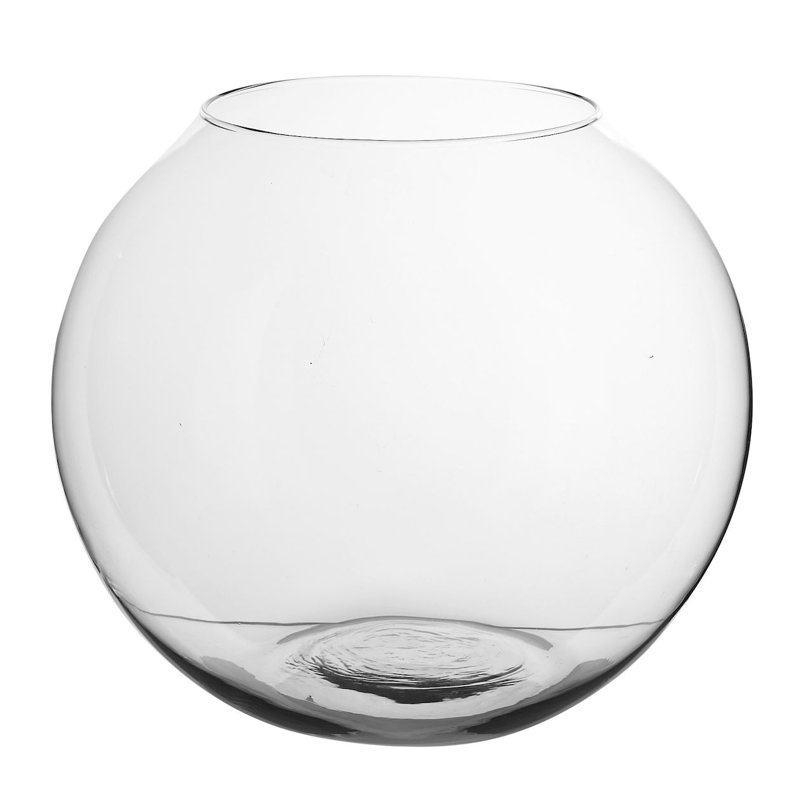 Glass Table Vase, 10.5" H x 12" W x 12" D