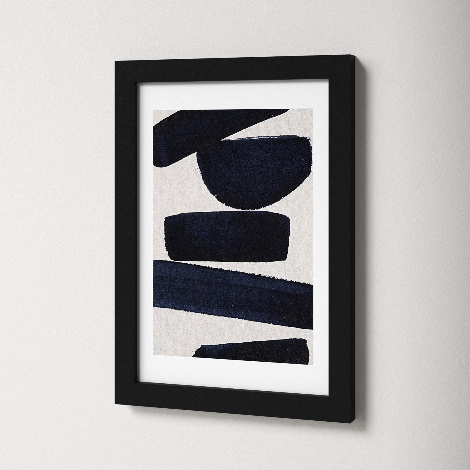 Japandi 5 by Simon West, Black, 16.4" H x 11.25" W x 0.88" D