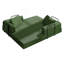 Canapé-lit convertible avec oreiller cylindrique - Canapé-lit pliant en velours côtelé avec cadre de forme fixe-2112026166
