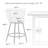Counter Height Bar Stools Set Of 2, 360° Swivel Upholstered With Backs, Metal Legs, And Velvet Fabric For Comfort And Style-590162159