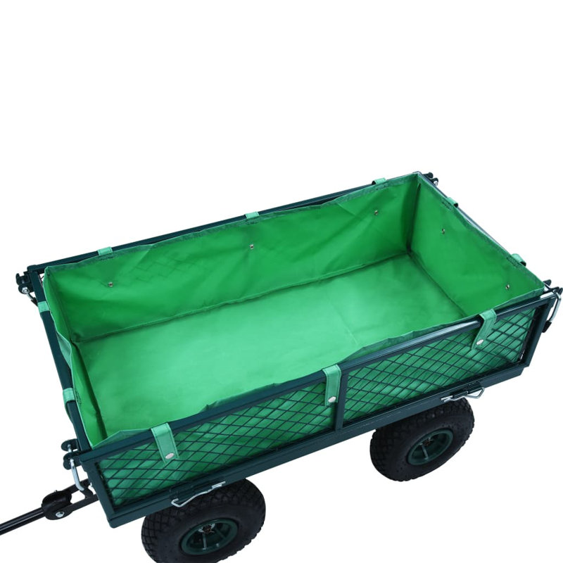 Doublure de chariot de jardin VidaXL, H 16,1 po x l 33,8 po x P 18,1 po, Vert