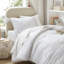 Ensemble d'édredon 3 pièces gigogne capitonné en jacquard blanc Gigi-111192728-111192730